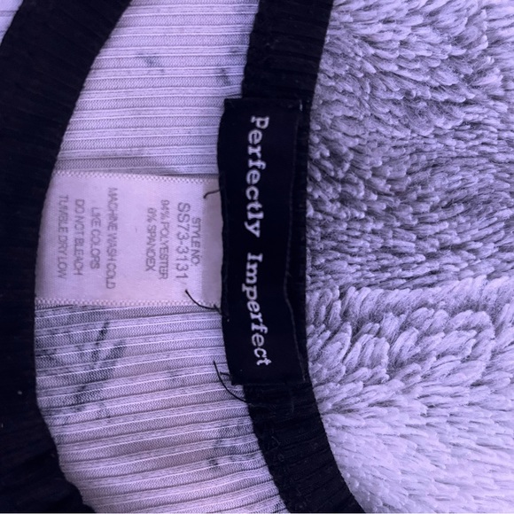 Perfectly Imperfect- Black and White butterfly tank - Picture 2 of 3